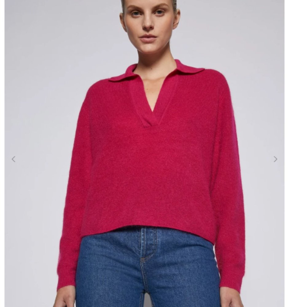 Scanlan Theodore MOHAIR SHIRT SWEATER 12 - Raspberry, Size Small